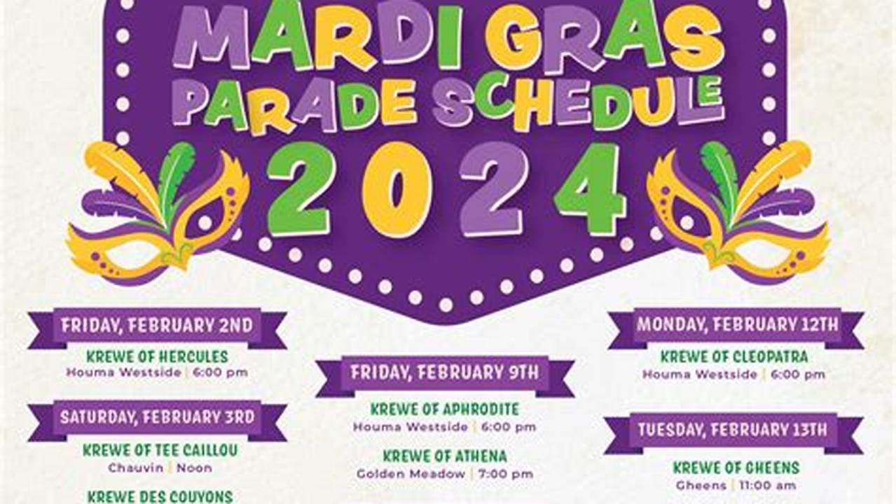 Lafayette Mardi Gras Parade Schedule 2024