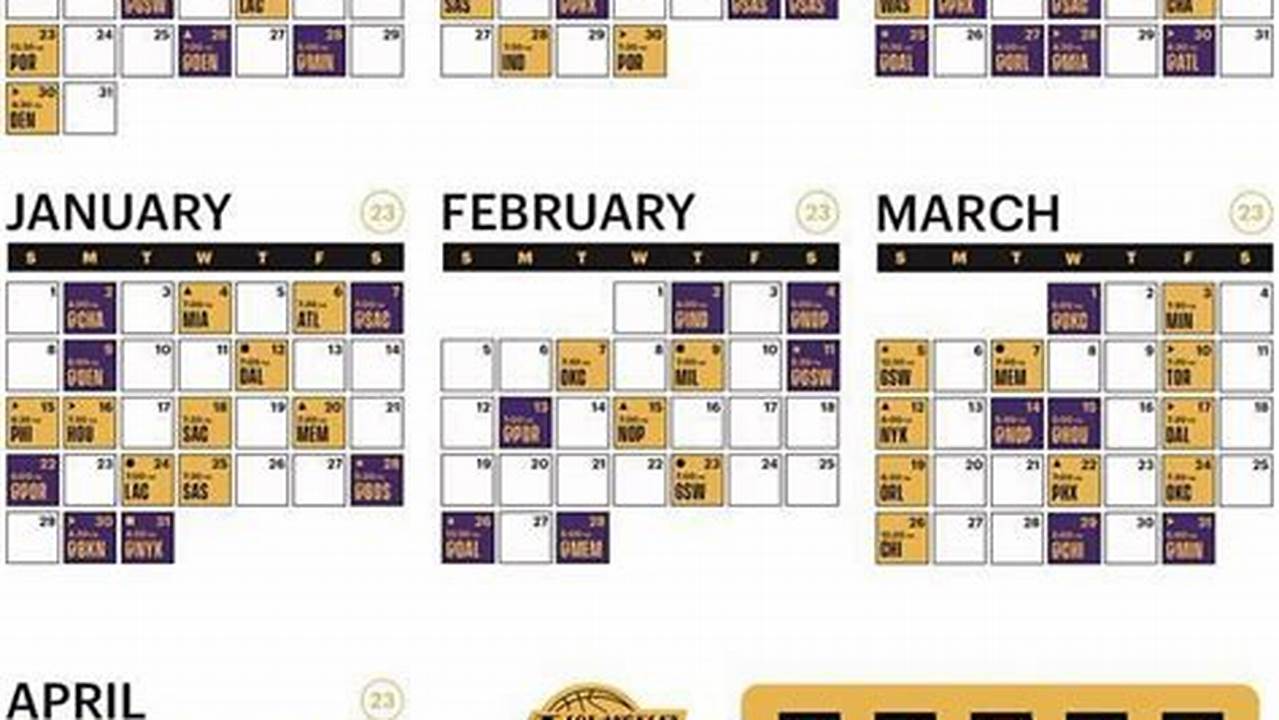 Lakers Schedule 2024 Season Schedule