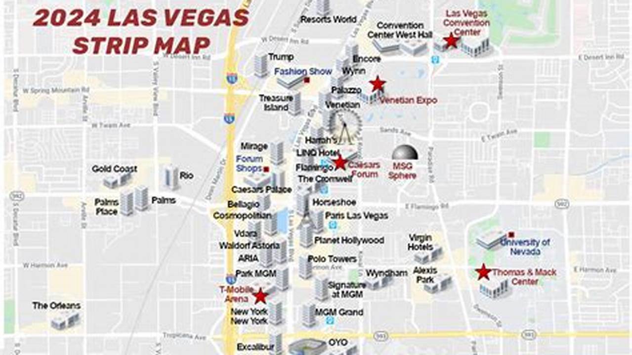 Las Vegas Hotel Map 2024
