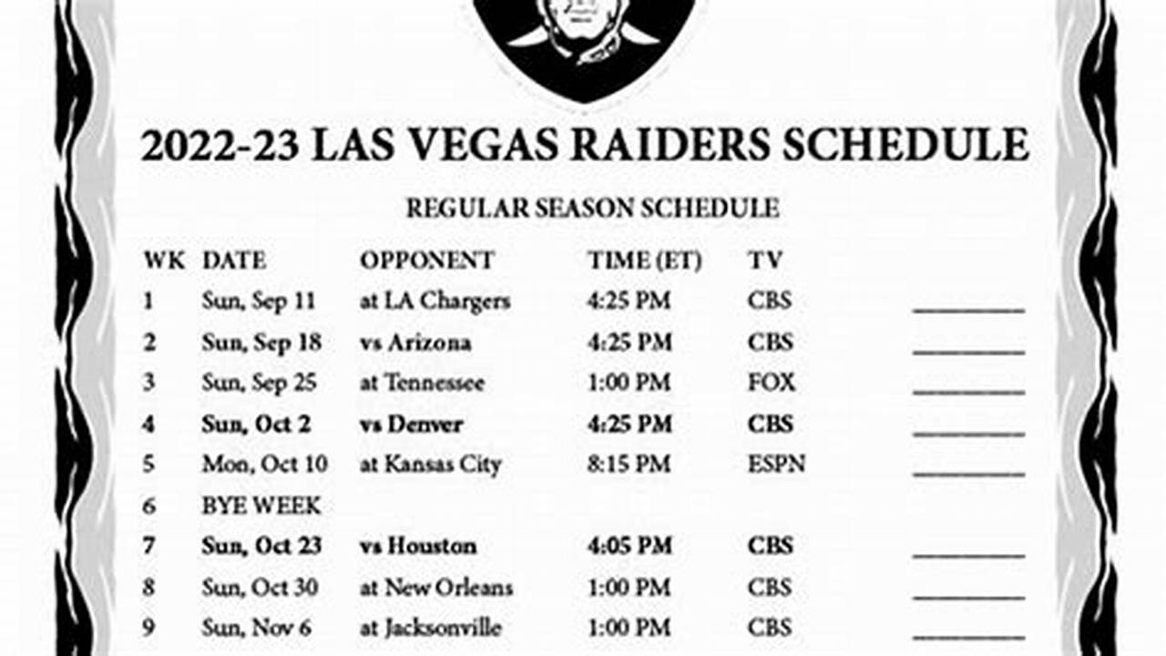 Las Vegas Raiders Tickets 2024