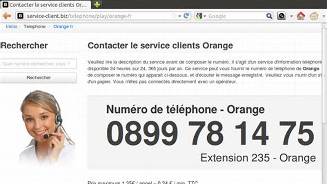 Le Numéro De Téléphone Du Service Client Orange