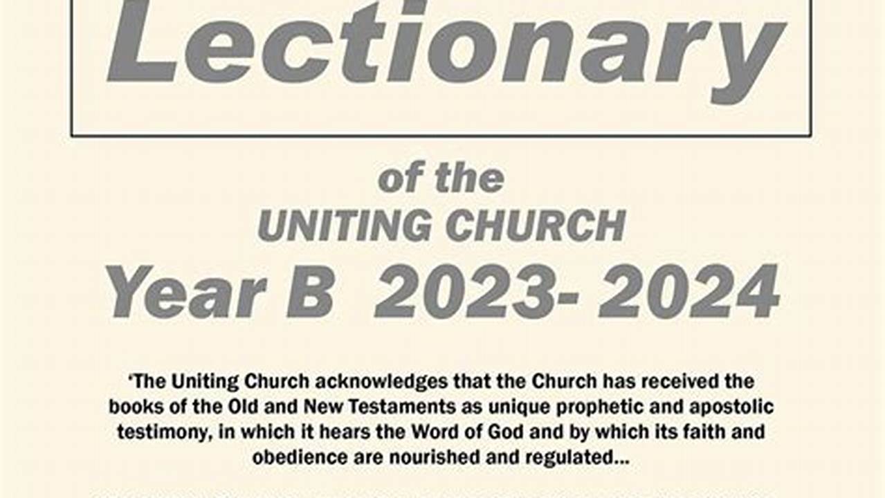 Lectionary Readings 2024 Uniting Church