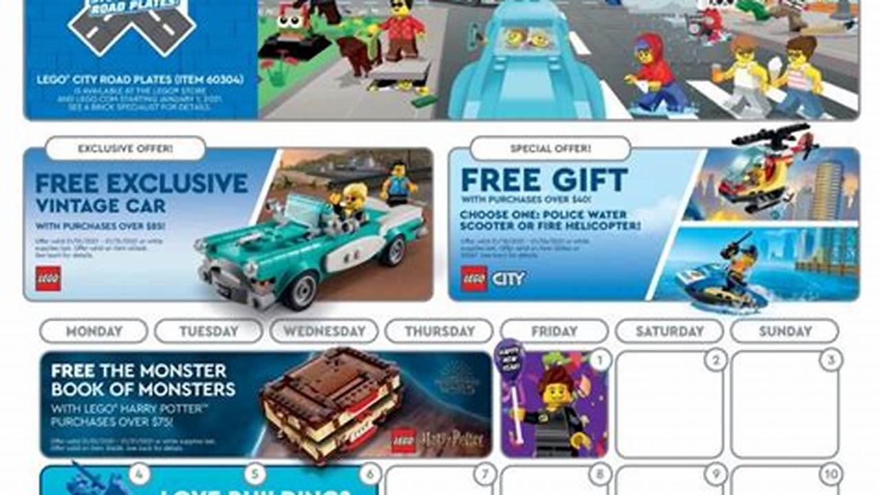 Lego January 2024 Store Calendar