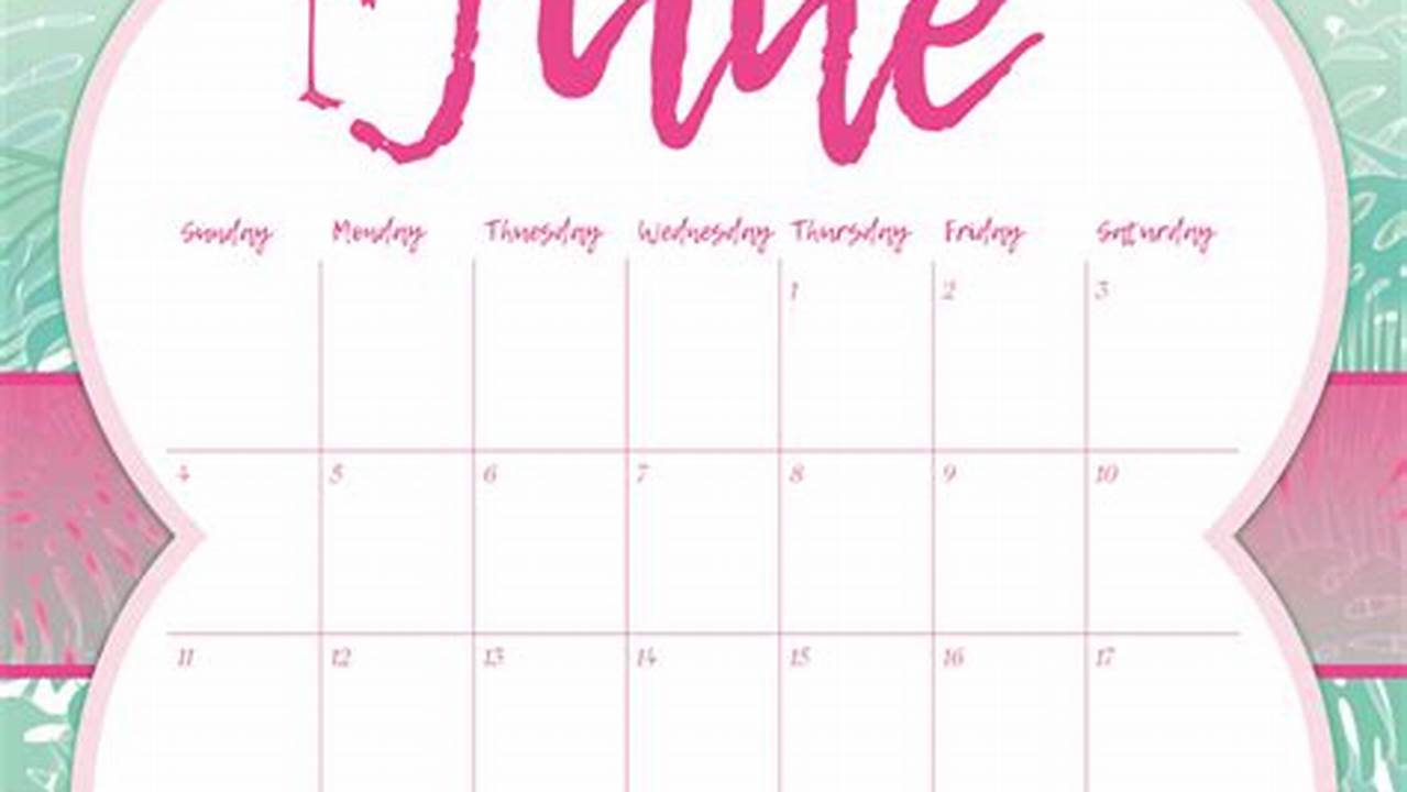 Let Me See A Calendar For June