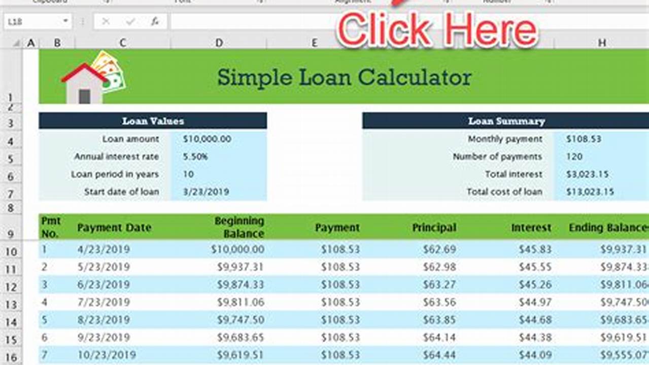 Loan Period, Excel Templates