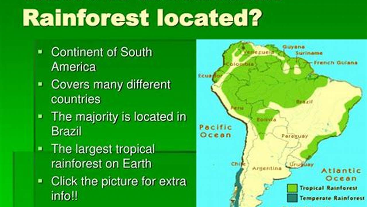 Location And Extent Of Amazon Rainforest In The