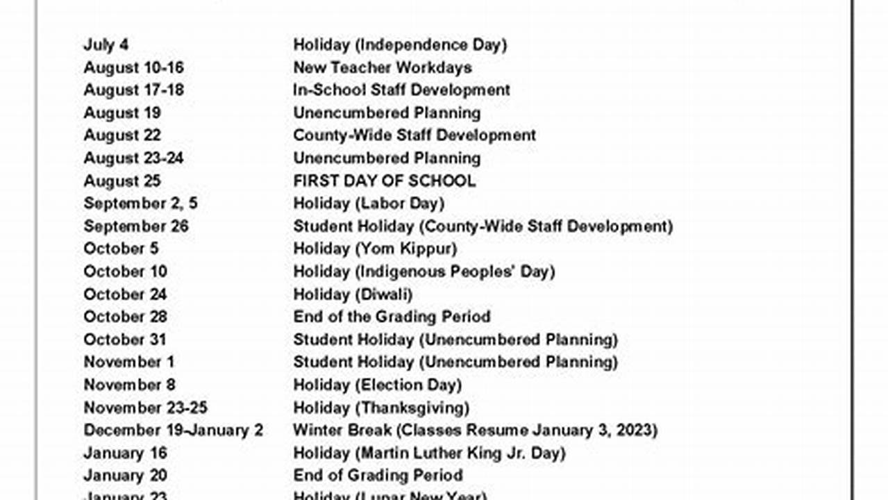 Loudoun County Public School 2024-25 Calendar