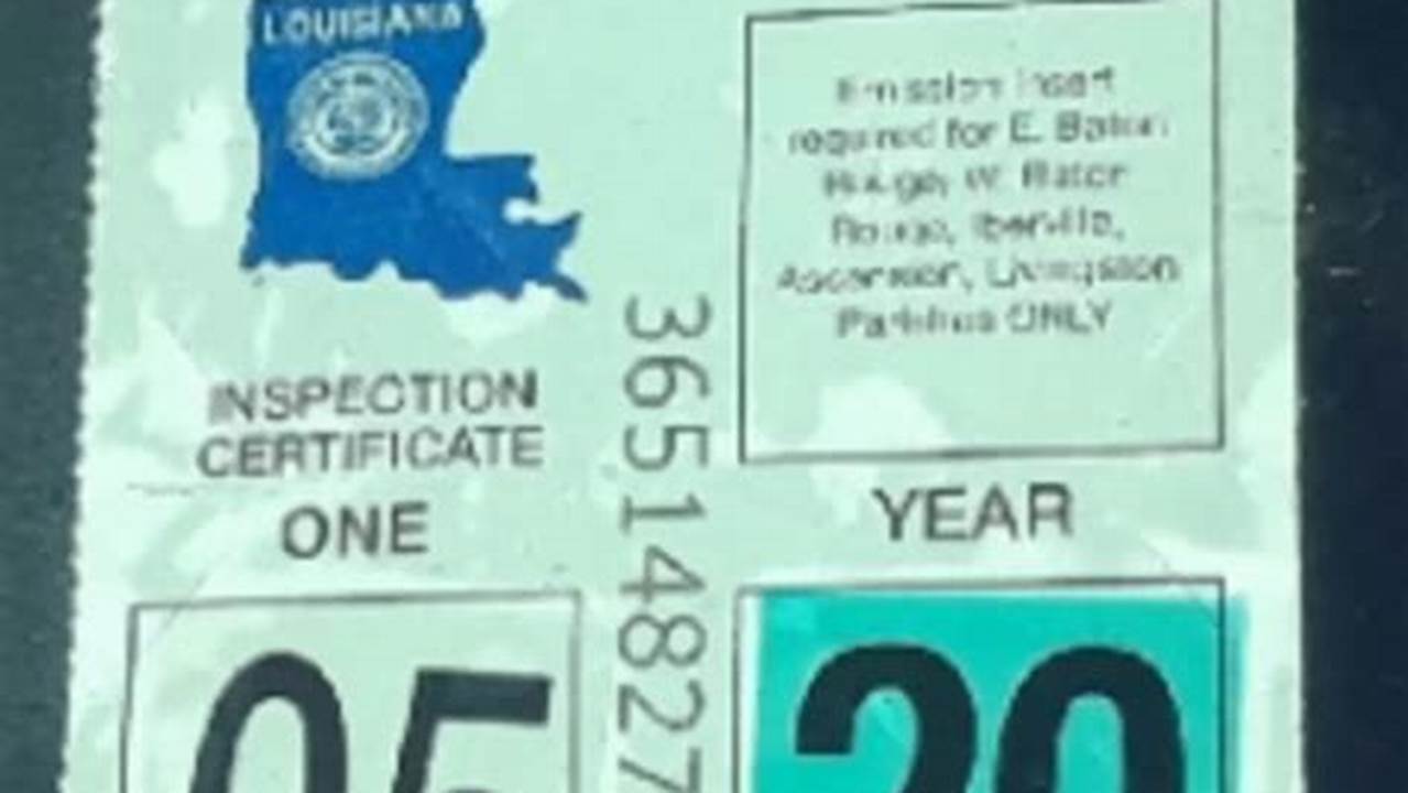 Louisiana Automobile Inspection Sticker