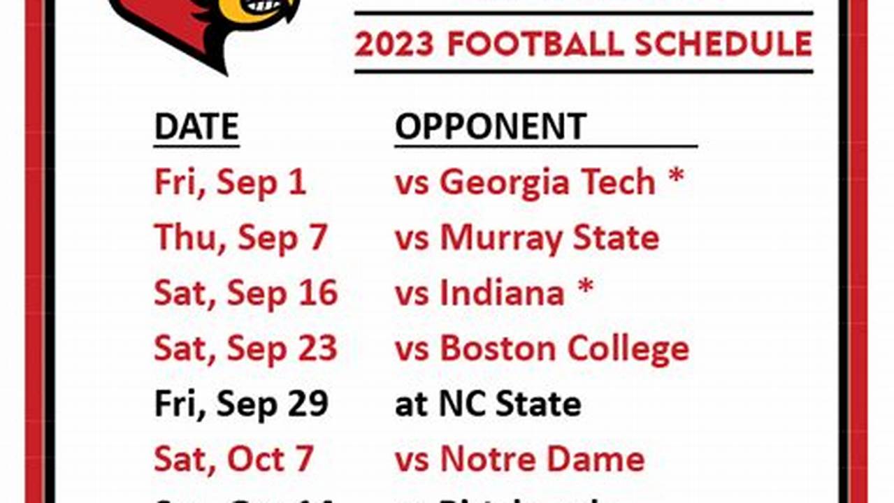 Louisville High School Football Schedule 2024