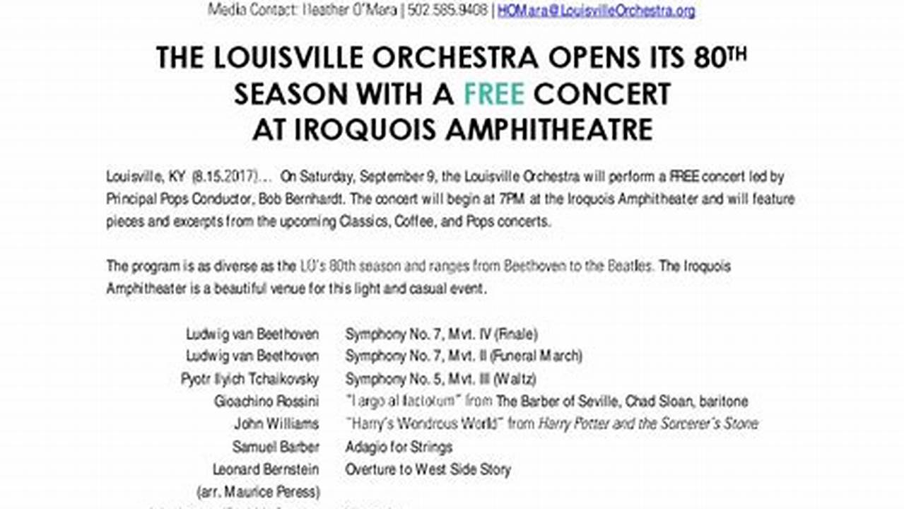 Louisville Orchestra Schedule 2024