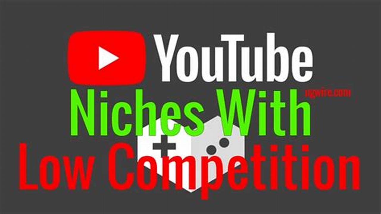 Low Competition Niches For Youtube 2024