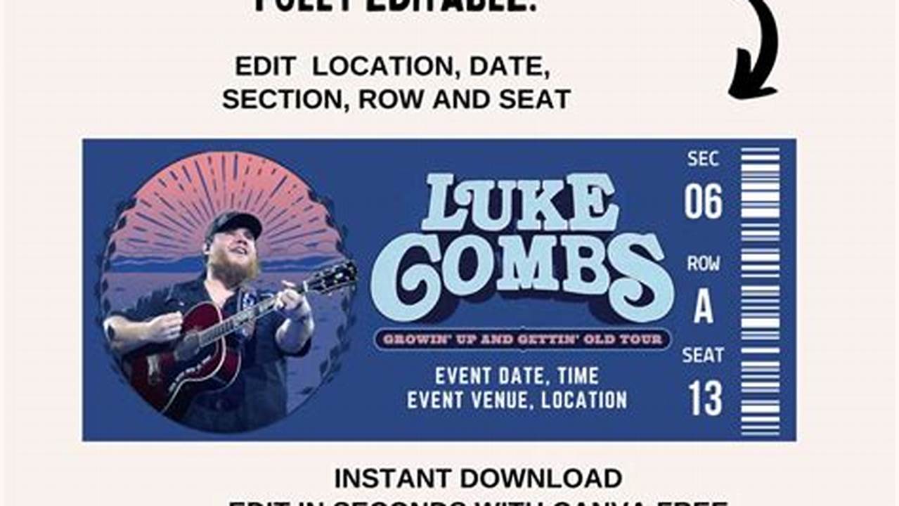 Luke Combs Nashville 2024 Tickets