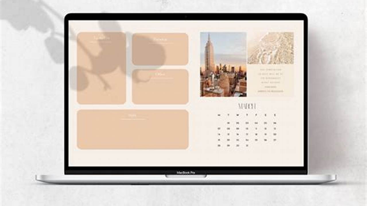 Macbook Desktop Calendar
