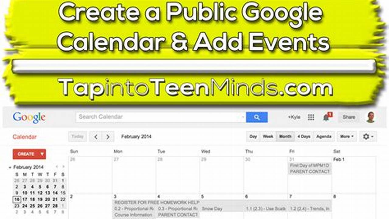Make A Public Google Calendar