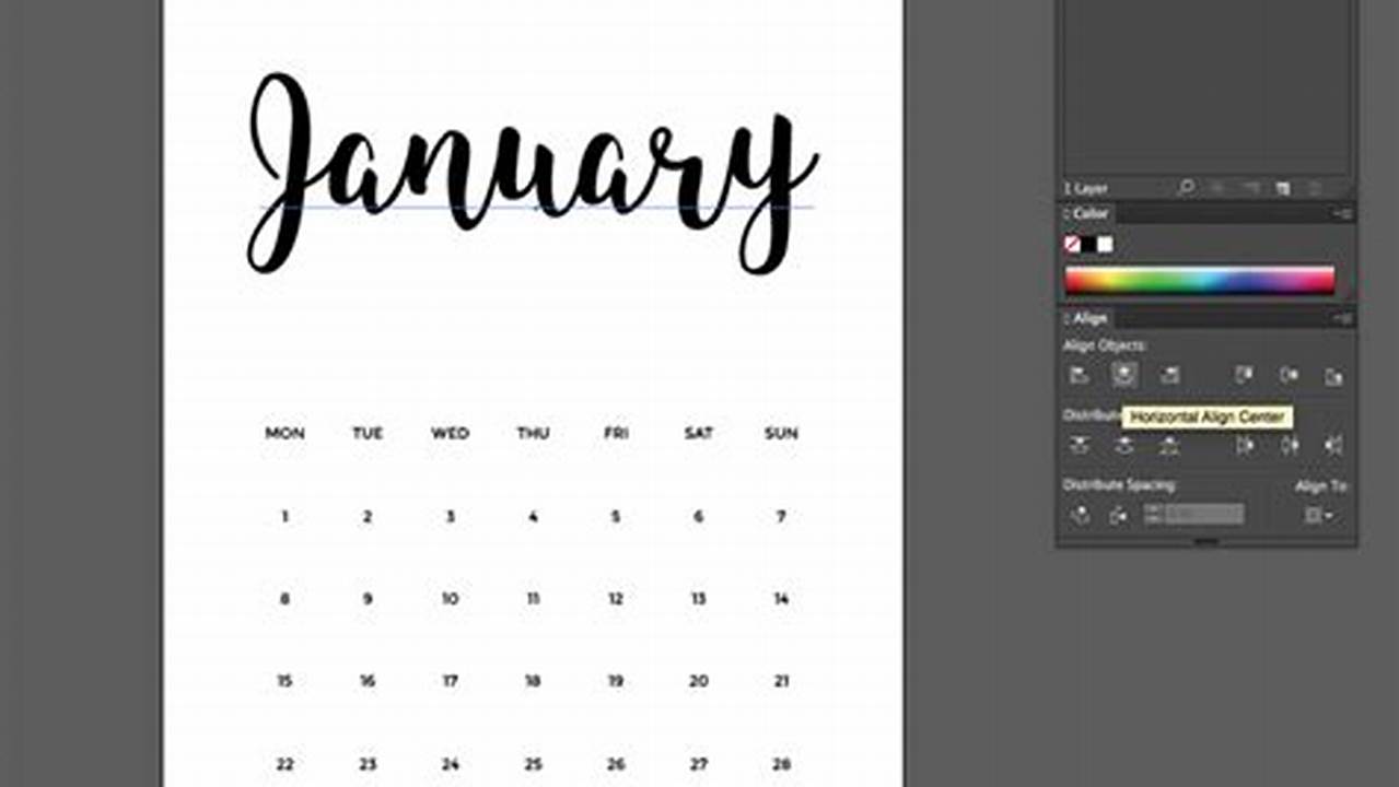 Make Calendar Illustrator