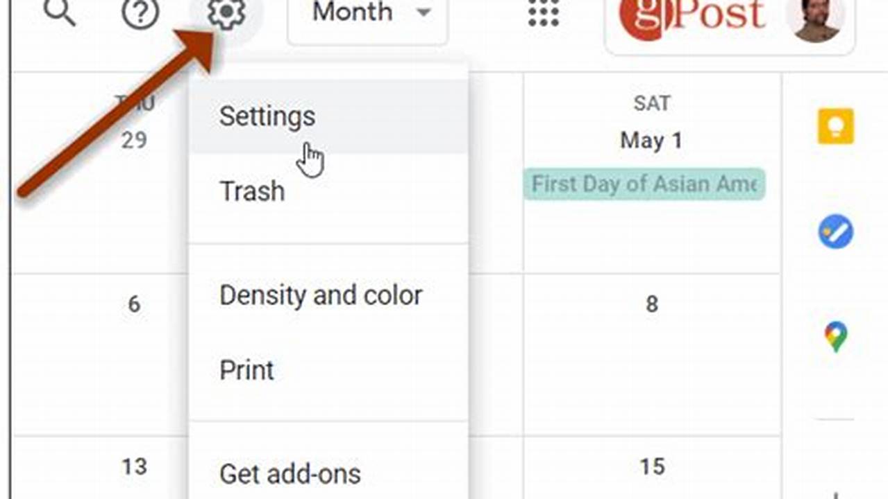 Make Google Calendar Default
