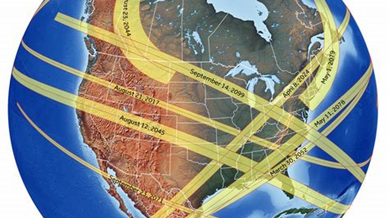 Map Of The Path Of Upcoming Solar Eclipse