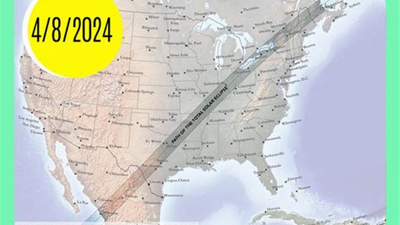 Mapa Del Eclipse Solar 2024 Alie Lucila