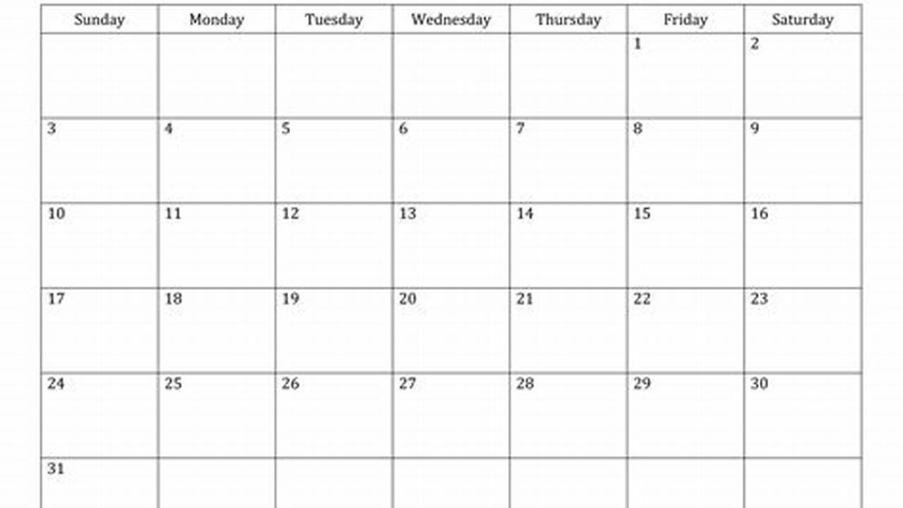 March 2024 Calendar Printable Excel
