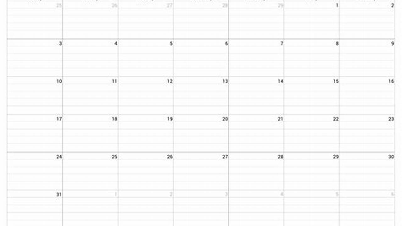 March 2024 Calendar With Lines