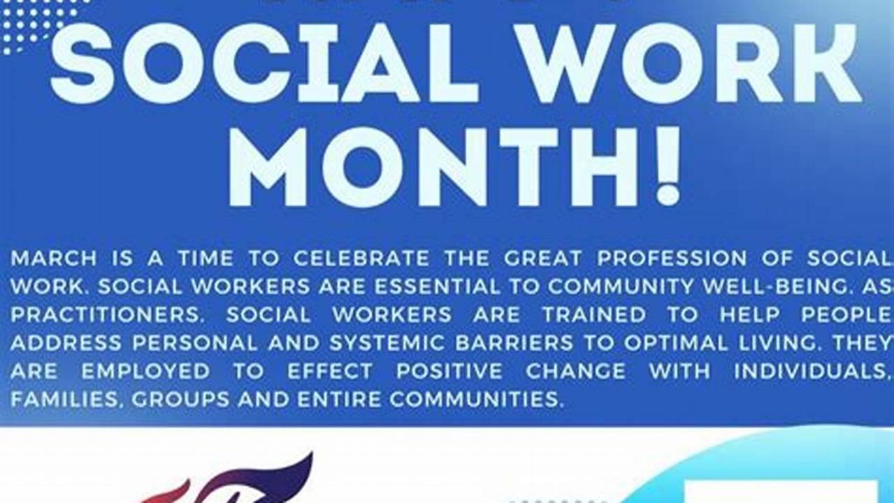March 4 To 10, 2024 Is Social Work Week In Ontario, And Across Canada, March Is National Social Work Month., 2024