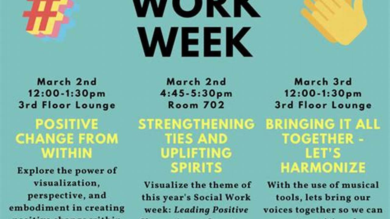 Mark Your Calendars For National School Social Work Week, Celebrated Annually During The First Full Week Of March., 2024