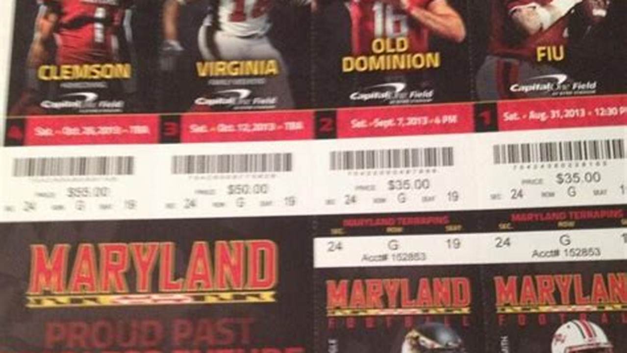 Maryland Football Tickets 2024
