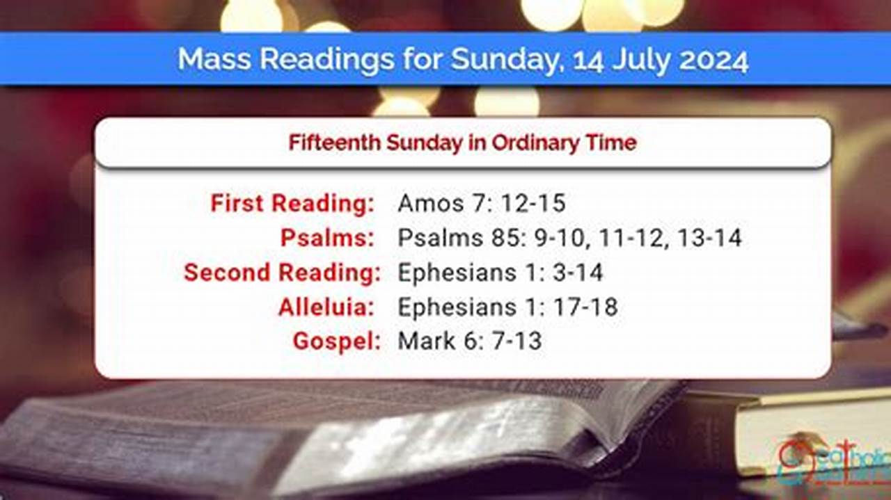 Mass Readings For July 23 2024