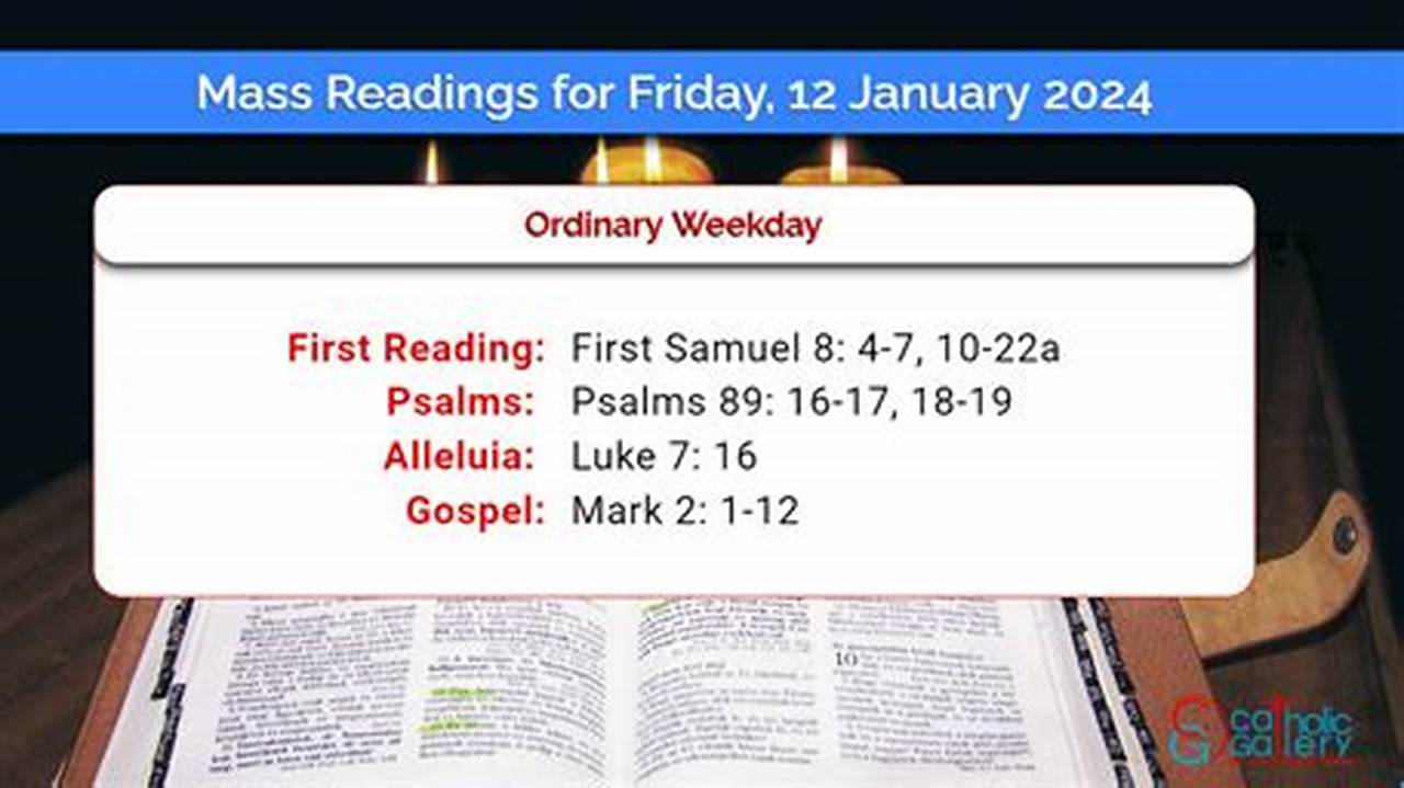 Mass Readings For Sunday 14 January 2024 2024