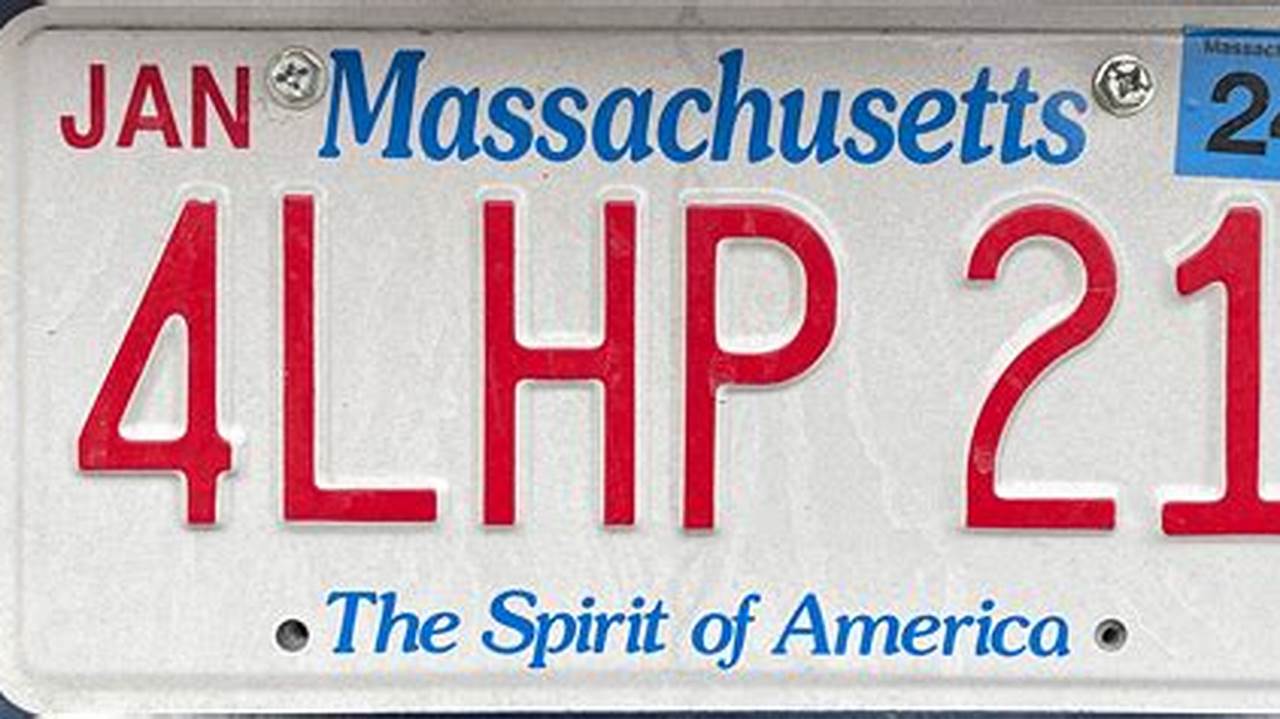 Massachusetts License Plate 2024