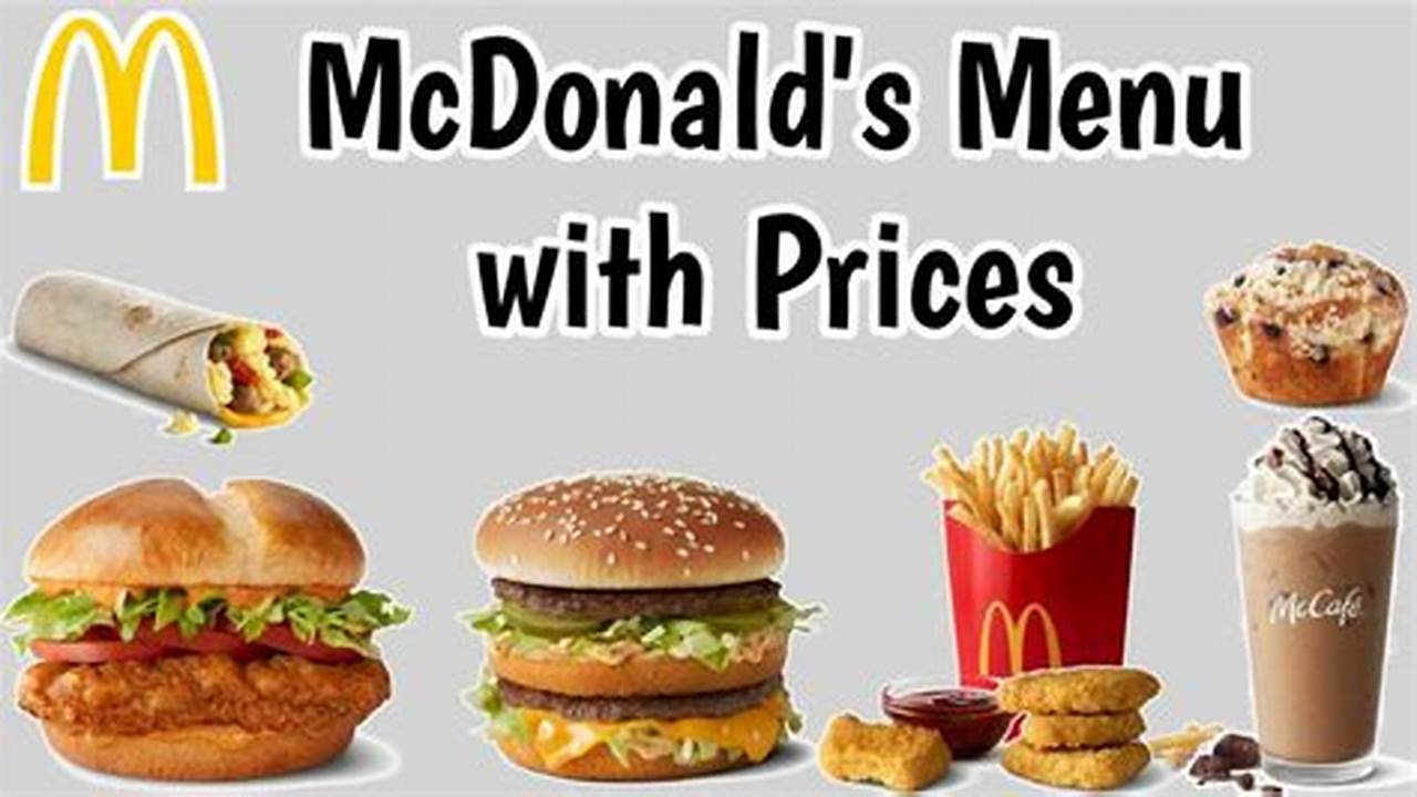 Mcdonald'S Prices 2024 With Prices