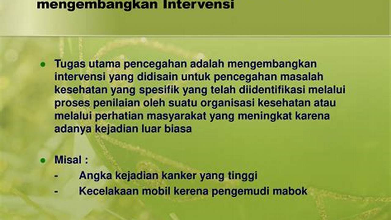 Mengembangkan Intervensi Kesehatan, Manfaat