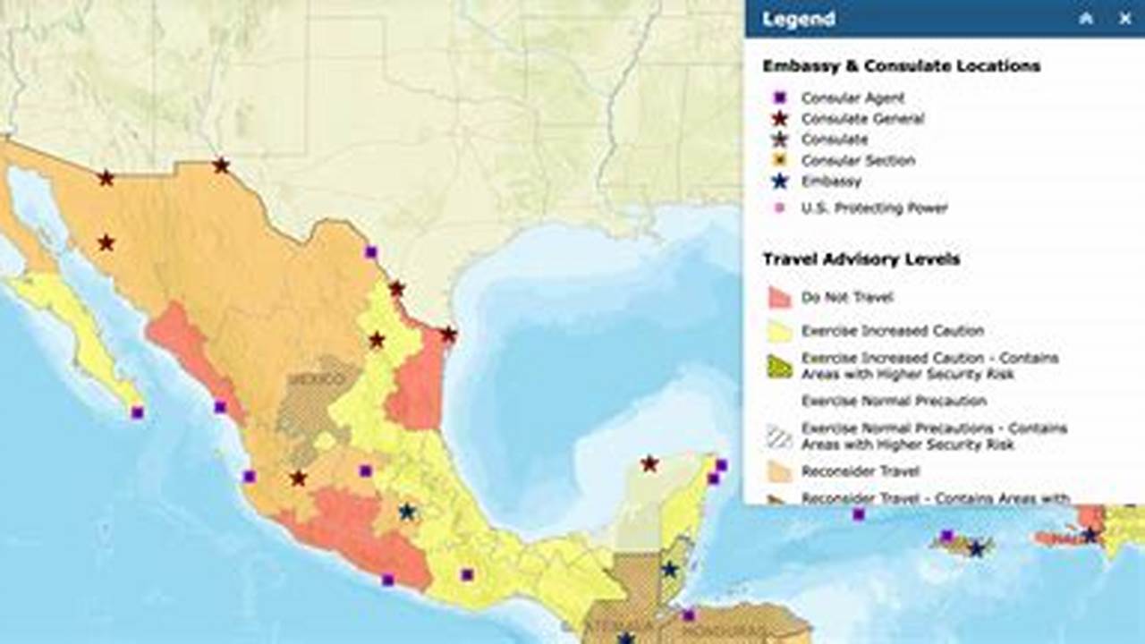 Mexico Travel Advisory Map 2024