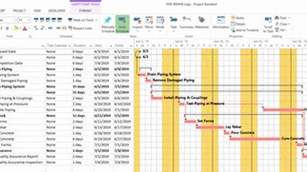 Microsoft Project Calendar Setup