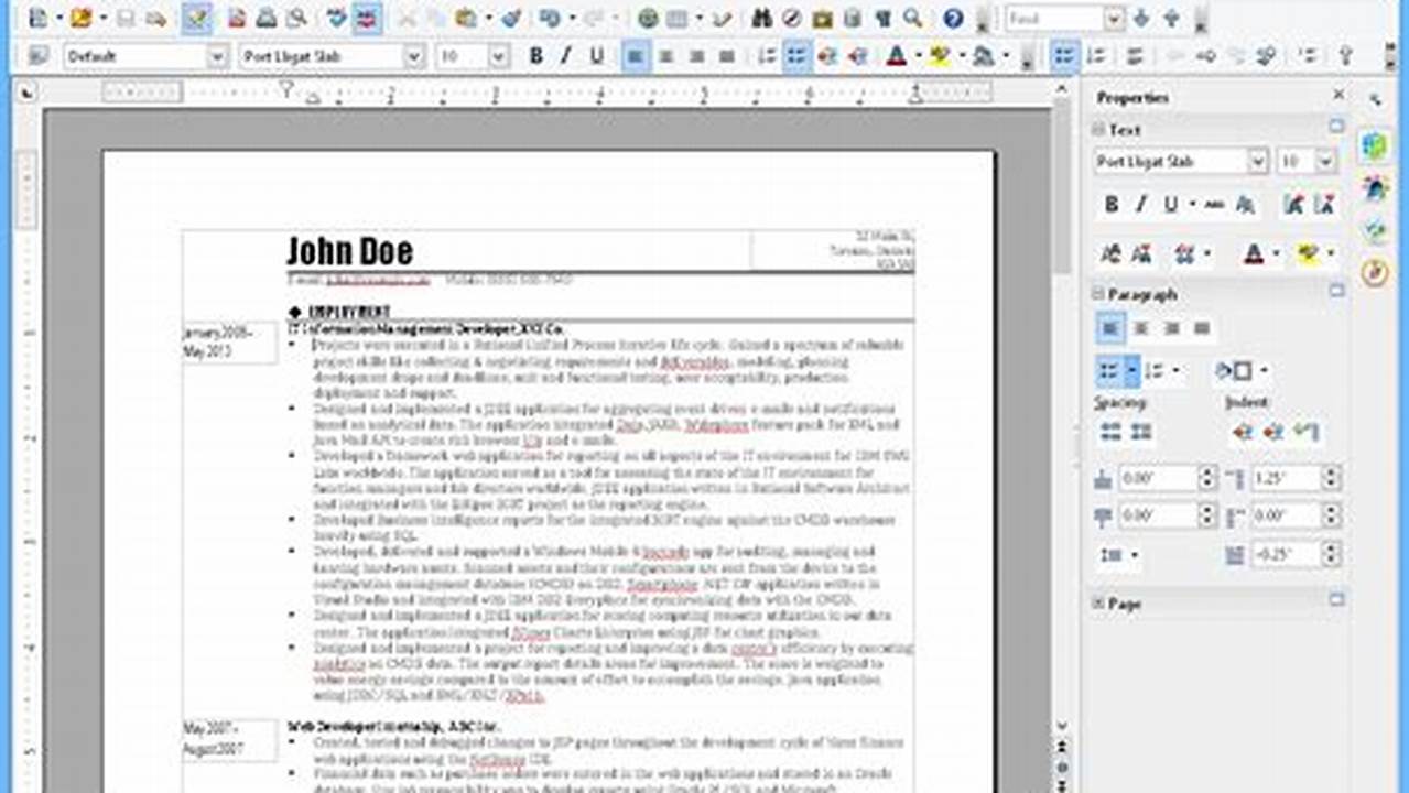 Microsoft Word Document Template Is Compatible With Google Docs, Openoffice Writer And Libreoffice., 2024