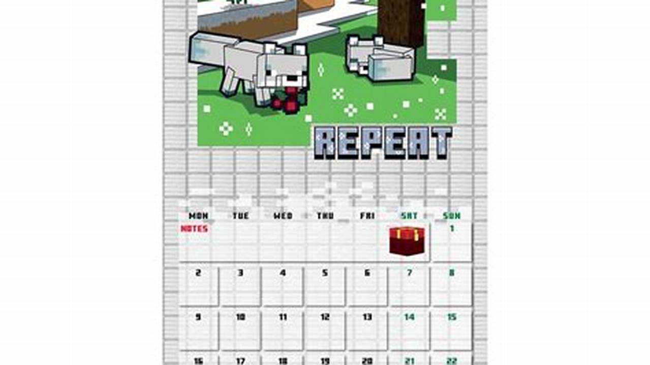 Minecraft Calendar 2024 Schedule