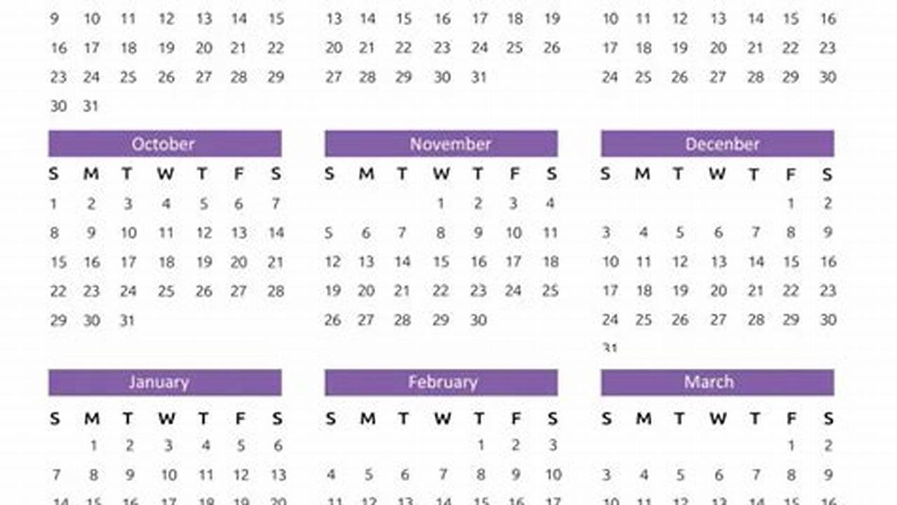 Minimal Calendar 2024 Tacoma