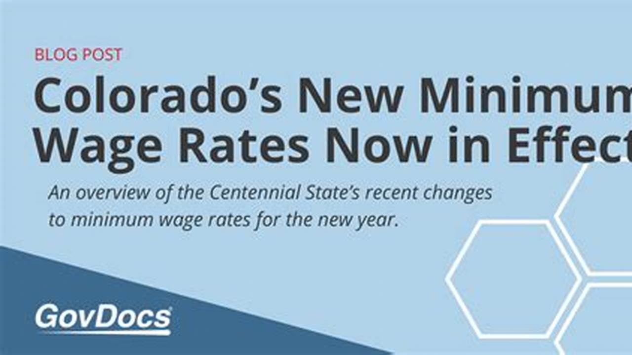 Minimum Wage 2024 Colorado