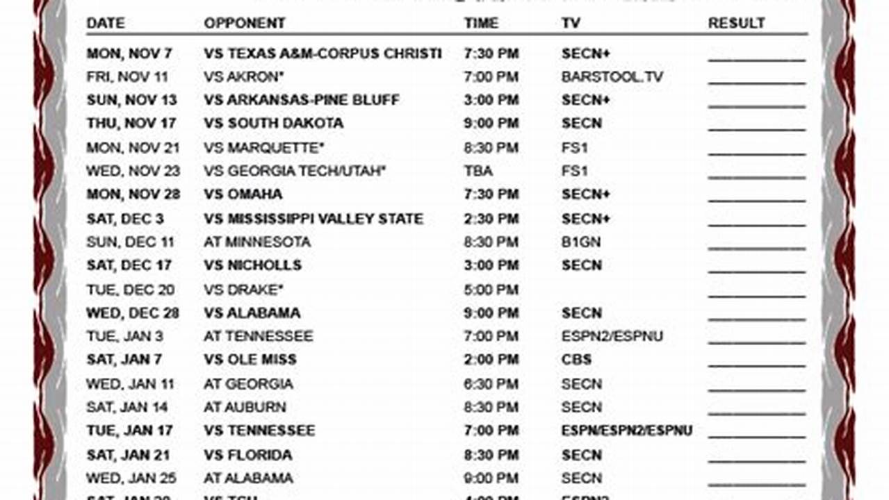 Mississippi State Baseball 2024 Schedule