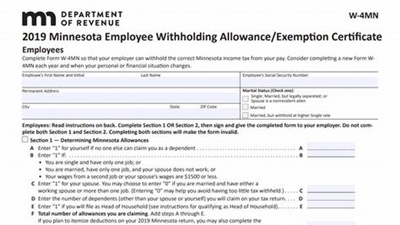 Mn Withholding Form 2024