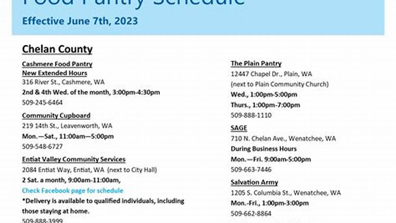 Mobile Food Pantry Schedule 2024 Near Me