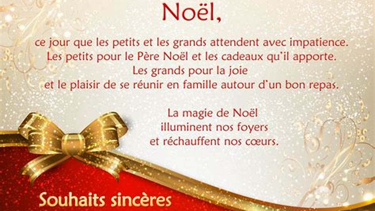 Modele De Texte Pour Carte De Noel