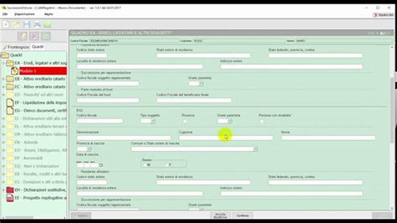 Modello Albero Genealogico Per Successione Agenzia Entrate