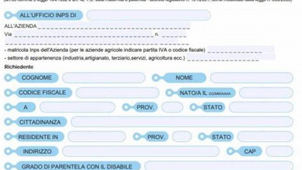 Modello Domanda Di Trasferimento Per Legge 104