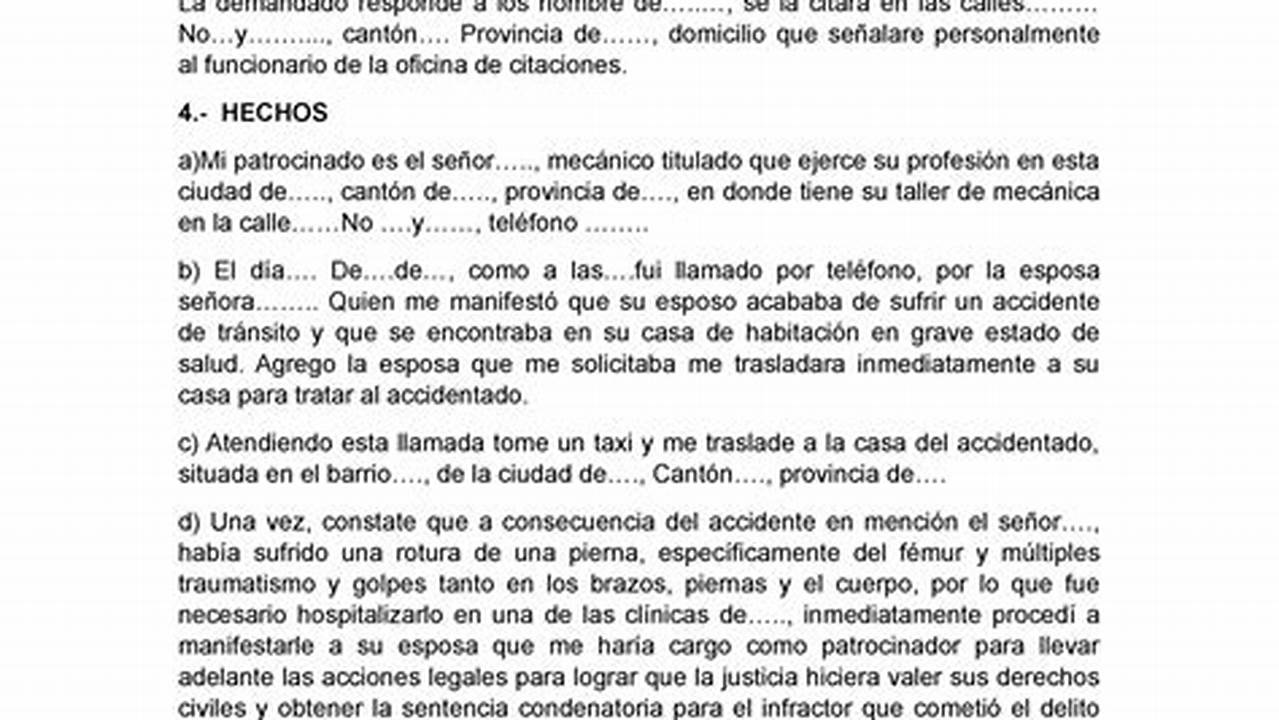 Modelo De Demanda De Pago De Honorarios Profesionales En Mexico