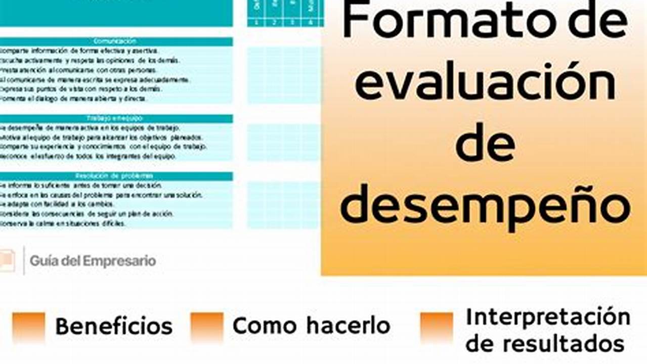 Modelo De Evaluacion De Desempeño Laboral Formato Excel
