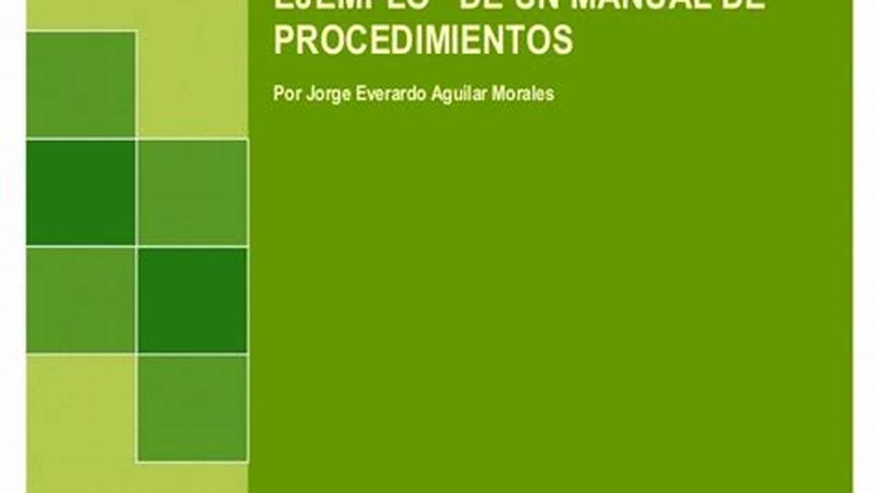 Modelo De Manual De Procedimientos Administrativos De Una Empresa