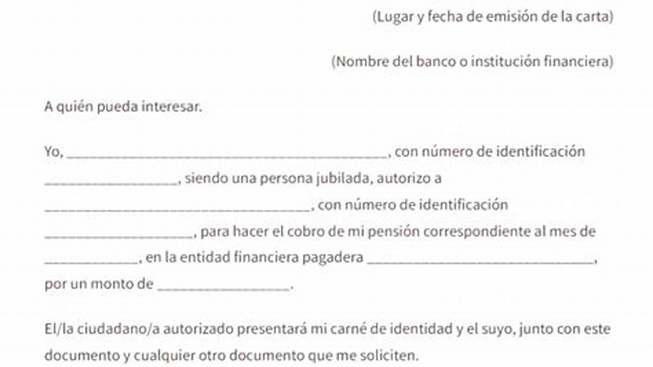 Modelo De Poder Para Cobrar Pension En Colombia
