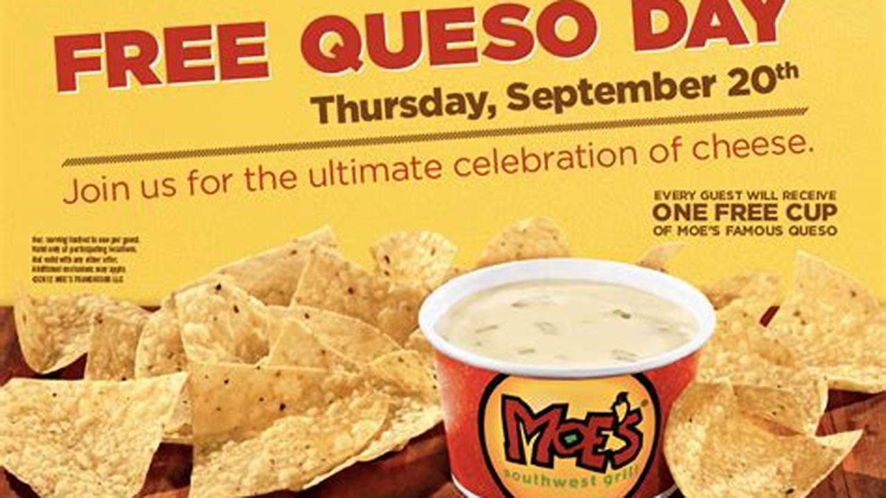 Moes Free Queso Day 2024