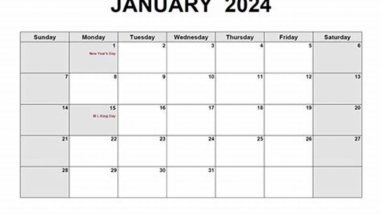 Monthly Calendar 2024 | Download Monthly Calendar Template For 2024., 2024